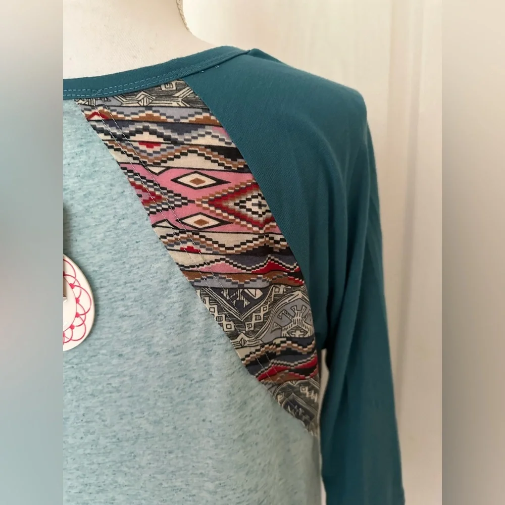 NWT Umgee USA Women's Long Sleeve Blouse Shirt Boho, Sz M - Picture 6 of 10